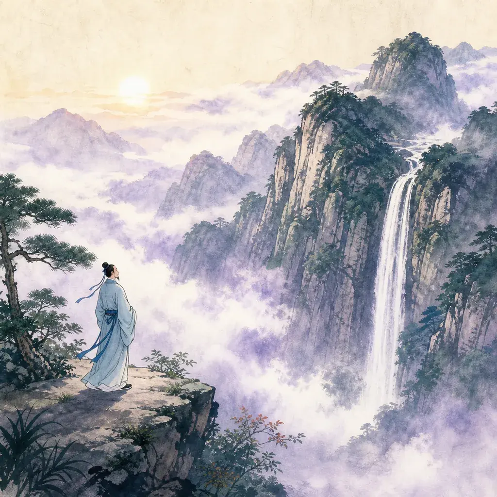 望庐山瀑布封面